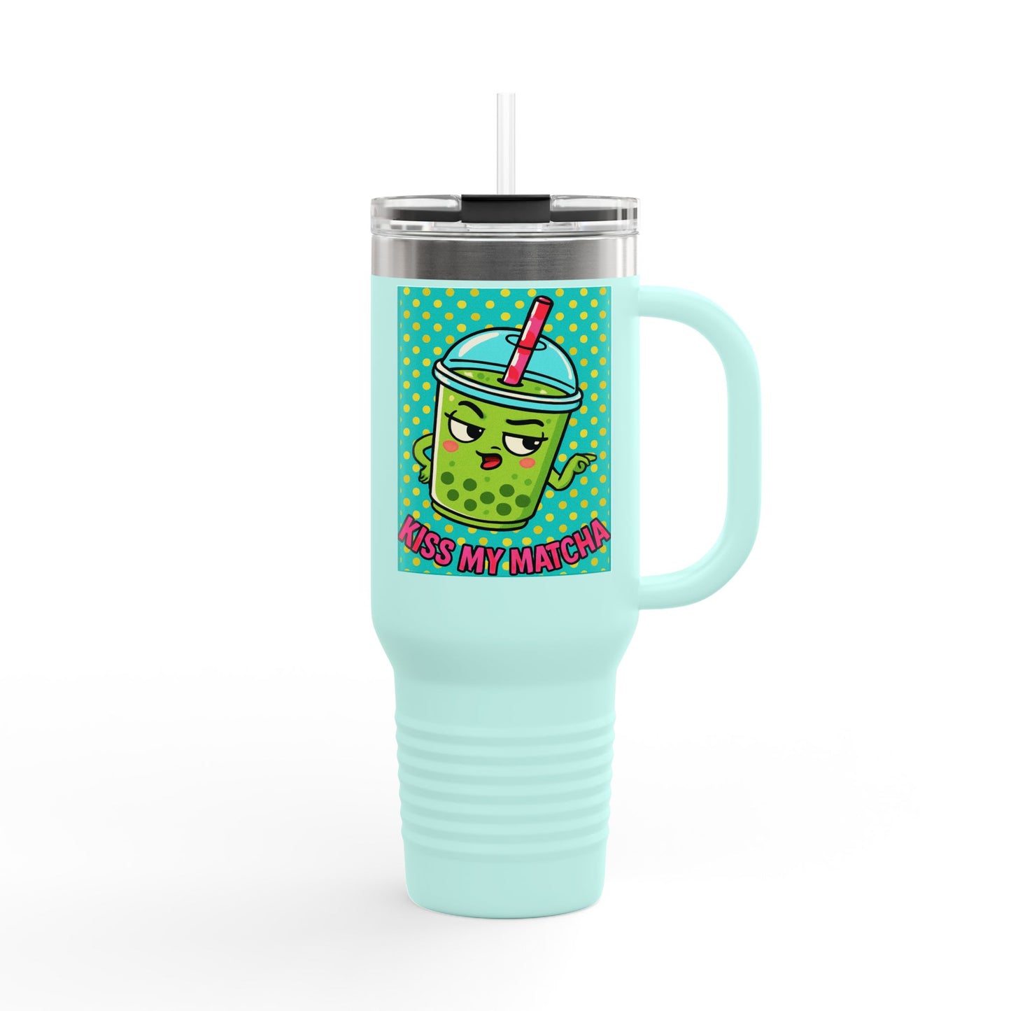 Kiss My Matcha Travel Mug | Funny Matcha Insulated Travel Mug