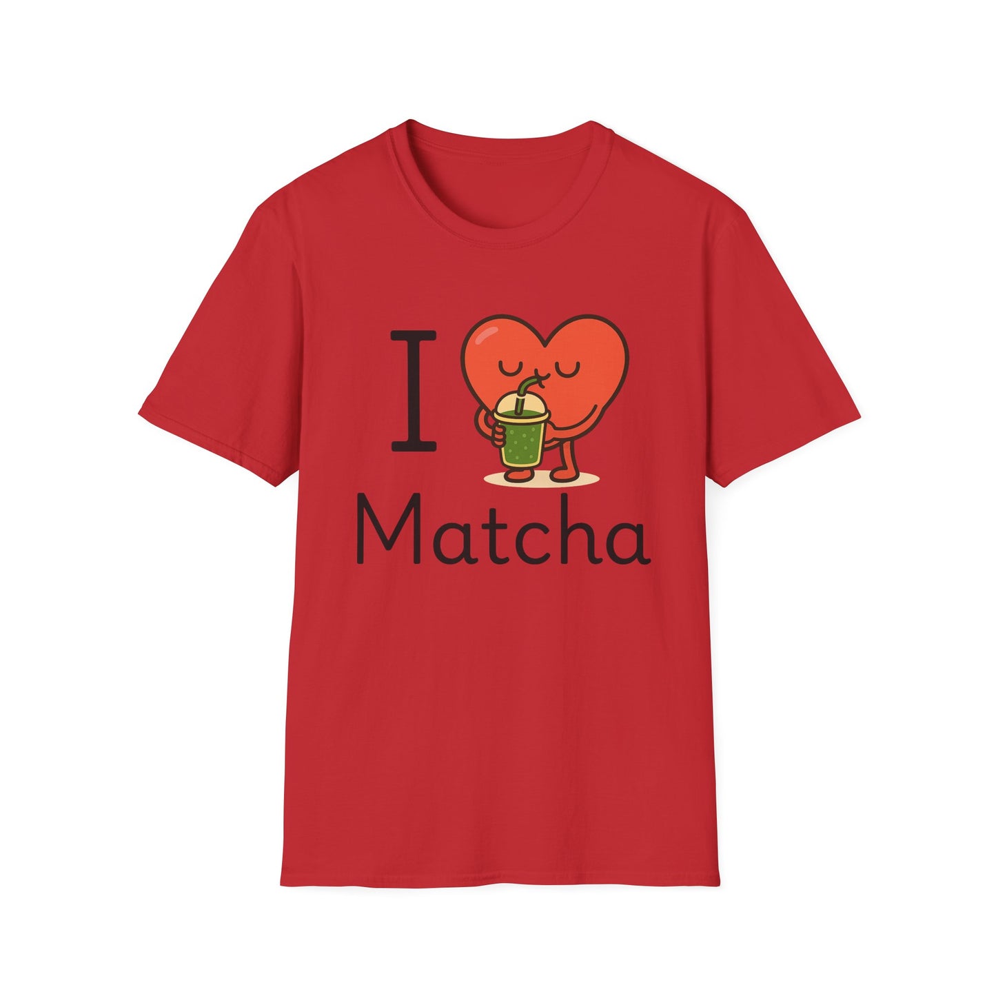 I Love Matcha T-Shirt – Cute Heart Drinking Matcha Tee | Matcha Lover Gift