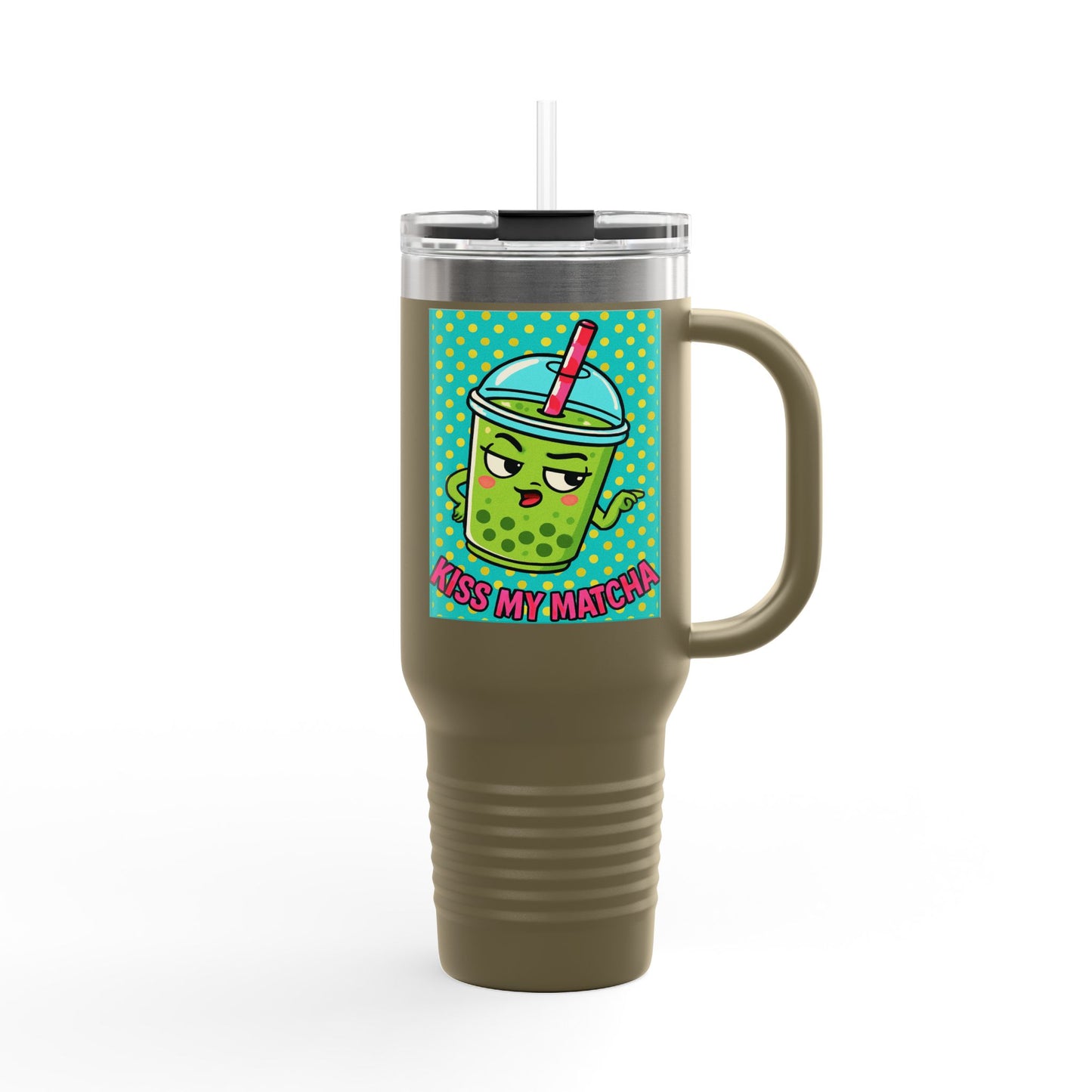 Kiss My Matcha Travel Mug | Funny Matcha Insulated Travel Mug