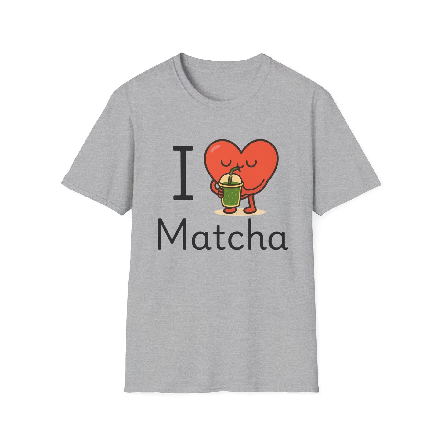 I Love Matcha T-Shirt – Cute Heart Drinking Matcha Tee | Matcha Lover Gift