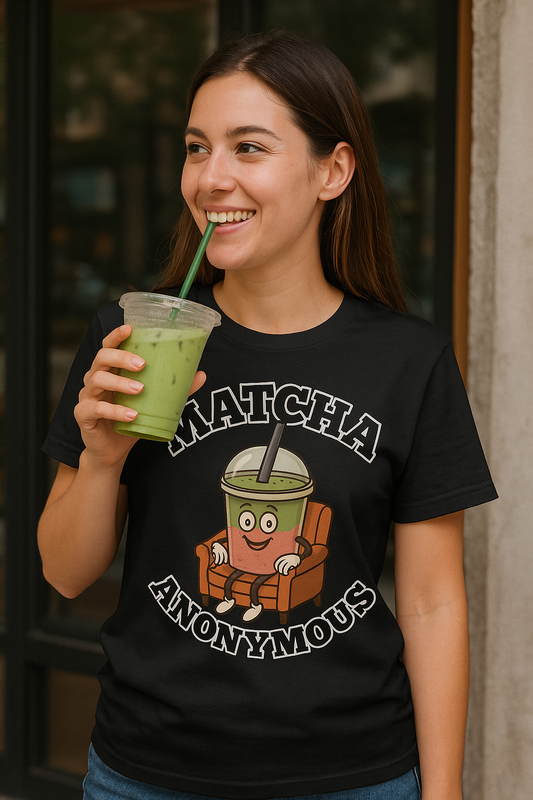 Matcha Anonymous Funny T-Shirt – Cute Green Tea Graphic Tee for Matcha Lovers